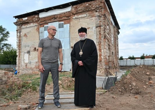 Александр Бречалов поблагодарил жителей за участие в восстановлении Петропавловской колокольни в Сарапуле