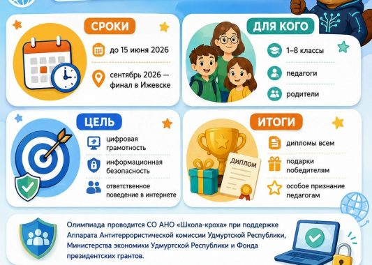 В Удмуртской Республике проводится республиканская онлайн-олимпиада «КиберБобер»